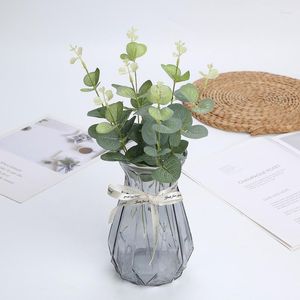 Decorative Flowers 5PCS-10PCSS Eucalyptus Rayon Flower Wedding El Conference Christmas Table Home Decor Forest Style High Quality DIY