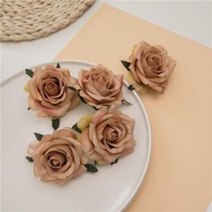 Dekoracyjne kwiaty wieńce 10pcs/ torba jedwabna głowica róża sztuczna ręcznie robiona majsterkowicz ślub dom dekoracji festiwal