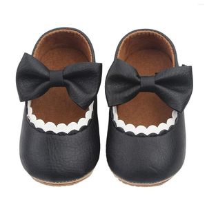 Первые ходьбы рождены детская обувь детская обувь для детей малыша для девочек Bowknot без скольжения