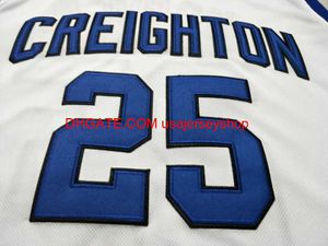 ＃25 Kyle Korver Creighton BlueJays Universidad Basketball Jersey Size S-4XL 5XLカスタム任意の名前番号ジャージー