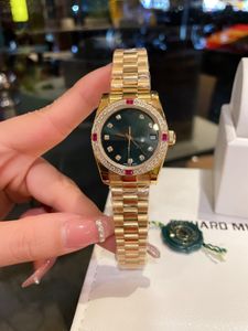 Women's automatic watch 316 precision steel case with crystal diamond five-bead steel belt original buckle women's watch 26mm