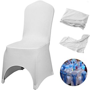 Chair Covers 1/2/5/10pcs Wedding White Spandex Stretch Elastic Cover For Weddings Party Banquet El Universal Seat