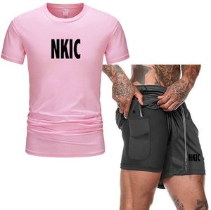 Herrm￤rke Logo Print Tracksuits New Summer Casual Fashion Tracksuit 2 Piece Set Sport Overdimensionerad Loose Suit Short Sleeve T Shirt and Shorts Streetwear