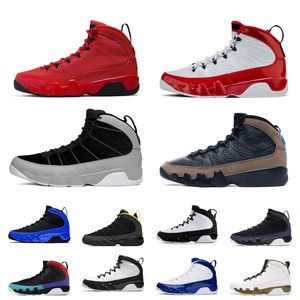 Jumpman Retro 9 Basketball Shoes Men 9s Fire Red Chile Particle Grey University Blue Gold Anthracite Bred Patent Light Olive Concord Trainers Outdoor Sport Sneakers