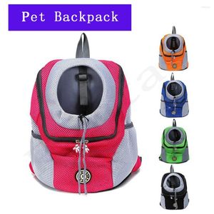 Dog Car Seat Covers Portable Carrier Traveling Outdoor Backpack Breathable Mesh Bag Pet For Teddy Golden Retriever Cat