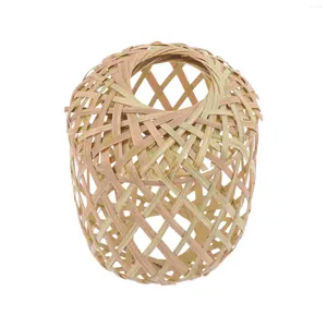 Pendant Lamps Lamp Shade Light Cover Woven Rattan Ceiling Chandelier Lampshade Shades Hanging Rustic Farmhousewickerweave Cage Weaving