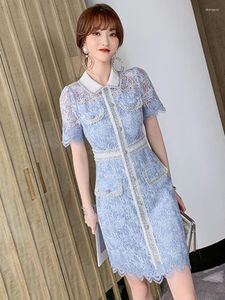 Festklänningar mode elegant mini aftonklänning kvinnor lyx spets blommig kort ärm klänning glittrande paljett damer femme mujer vestidos