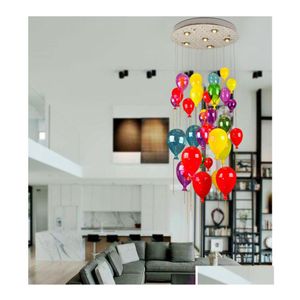 Lampade a sospensione Modern Led Mti Color Glass Ball Balloon Light per la camera dei bambini Living Stair Suspension Al121 Drop Delivery Lights Lig Dhzjx