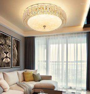 مصابيح السقف الشخصية الأوروبية LED REOLL LIGHT CRYSTAL BEDROOM حديثة مصباح دراسة بسيطة