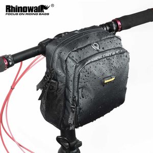 Panniers s Rhinowalk Bicycle Waterproof MTB Front Frame Tube Folding phone cycling bag bike accessories Electric Bike Bag 0201