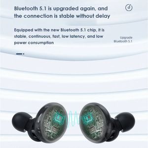 Fones de ouvido sem fio T30 5.1 fones de ouvido Bluetooth fones de ouvido sem perda HiFi Sport Mini TWS Earbuds para smartphone xiaomi iPhone