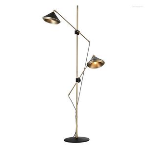 Golvlampor Retro Lamp Searchlight Classic smidesjärn Glas Boll Modernt trä