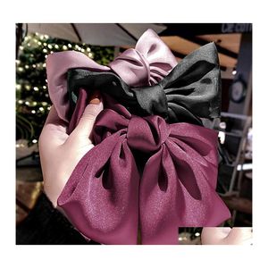 Hair Clips Barrettes 2021 Arrival Big Bows Women Girls Headband Fashion Korean Sweet Hairs Accessories Drop Delivery Jewelry Otc1H