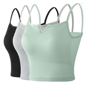 Yoga Outfit Women Seamless Sports Bras Beauty Back Spaghetti Straps Workout Top Running Fitness Bra With Chest Pad