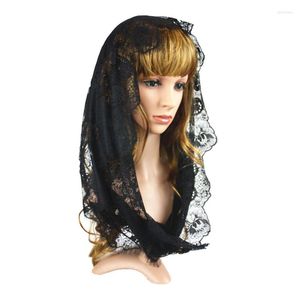 Abbigliamento etnico in pizzo nero Infinity Veil Catholic Church Chapel Chapel Scarf