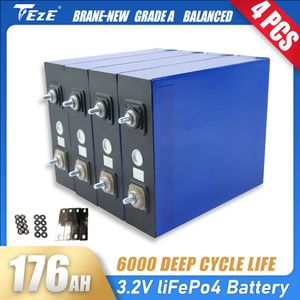 A Sınıfı 4pcs 3.2V Lifepo4 Pil 280AH 230AH 176AH Şarj Edilebilir DIY 12V Elektrikli Araba RV Güneş Enerji Golf Sepeti AB Vergi Ücretsiz