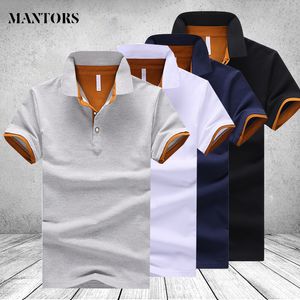 Herren Polos Männer Polo Shirts Kurzarm Atmungsaktive Männliche Baumwolle T-shirt Marke Trikots Sommer Drehen Unten Herren Sportswear Polo Tops plus Größe 230202