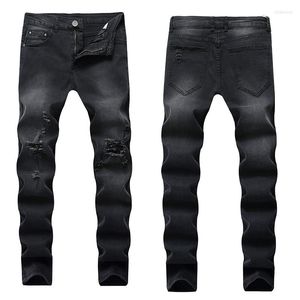 Männer Jeans Männer Schräge Taschen Slim-fit Stretch Hosen Koreanische Version Der Trend Herbst Und Winter Dicke Alle-spiel