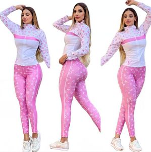 Nyheter Kvinnor Tracksuits Casual Fashion Luxury Brand Suit 2 Piece Set Designer Tracksuit J2692