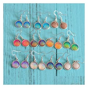 Charm 8Pcs Mixed Round Mermaid Earring Sier Plated Drop Earrings Jewelry For Women Love Wish Delivery Dhuzr