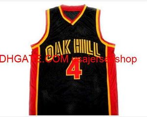 Custom Men Youth women Vintage #4 OAK HILL RAJON RONDO HIGH SCHOOL basketball Jersey Size S-4XL 5XL or custom any name or number jersey