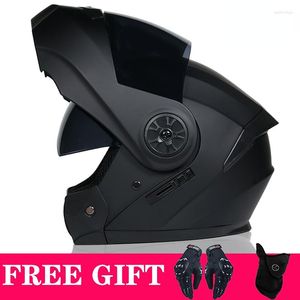 Motorradhelme Helm mit Handschuhmaske Motorrad Full Face Flip Casco Perro Moto Motocross