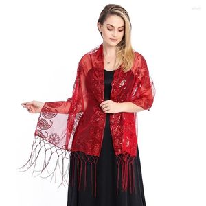 Schals Paisley Floral Pailletten Elegante Frauen Cape Schal Reine Farbe Hohl Hochzeit Party Schals Braut Brautjungfer Boleros Wraps