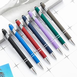Universal 2 i 1 Stylus kapacitiv pekskärm penna klipp-på bollpen handskrivning kulpostpennor för surfplatta mobiltelefon