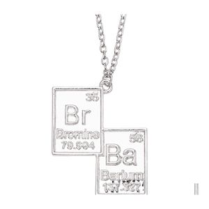 Pendant Necklaces Vintage Jewelry Breaking Bad Necklace Chemical Symbol Br Ba Brothers Couple Gift Luckyhat Drop Delivery Pendants Dhhtz