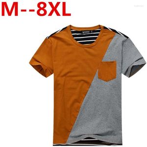 メンズTシャツ10xl 8xl 6xl TOPS TEES SUMMER COTTON V NECK SHIMTEREVE SHART MENファッショントレンドフィットネスTシャツ