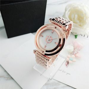 Lyxdesigner Rotary Dial Ladies Gold Watch Women Watches 38mm Fashion Dress 5 Color Dial Stainless Steel Strap Quartz R￶relse