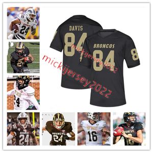 Western Michigan Jersey Custom costura masculina Jack Taylor Aaron Wofford Corvin Moment Kentrell Beck Stone Hollenbach Western Michigan Broncos Futebol Jerseys