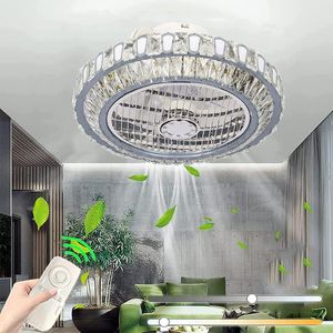 Ceiling Fans Modern Fan With Lighting LED Dimmable Chandelier Adjustable Wind Speed Mute Remote Control Living Room Bedroom Corridor OfficeC