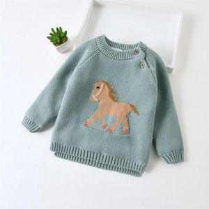 Pullover Kids Boys Girls Sweaters Clothes Baby Toddler Warm Sweater Coats Children Cartoon Thicken Tops Wool Pullovers Clothing