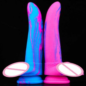 NXY dildo Silicone morbido Dildo realistico Ventosa Massaggiatore prostatico Grande Butt Plug Mostro Colore spesso Giocattoli del sesso anale Per le donne 804