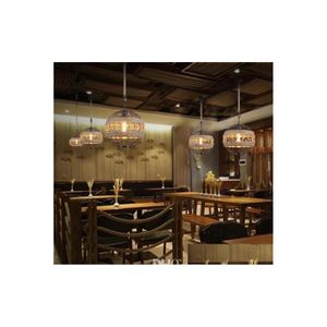 Pendantlampor E27 LED -ljus retro rep industriell vind ljuskrona f￶r internet caf￩ restaurang bar boll personlig lampdropp deliv dhduu