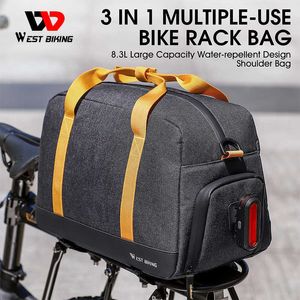 s Bike Trunk 3 in1 MTB Road Bicycle Rear Large Capacity Travel Luggage Carrier Saddle Seat Panniers Handbag Shoulder Bag 0201