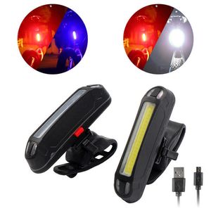 Lights Bicycle Light LED USB Rechargeable Night Riding Taillight Outdoor Bright MTB Road Bike Cycling Warning Rear Lamp Flashlight 0202