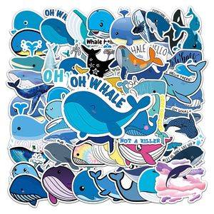 50 PCS Water Bottle Stickers for Kids Girls Teens Vinyl Vsco Waterproof Cute Aesthetic Stickers TZ-JY-340 whale