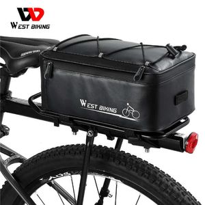 Panniers s WEST BIKING Bicycle Waterproof Cycling 4L Large Capacity Rear Shelf Luggage Carrier Bag Bike Part With Rain Cover 0201