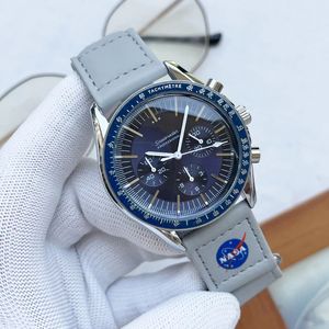 2023 Nya 6 stift S Mark Functional Speedmaster Planet Quartz Watch Ceramic Swatch Venus kvicksilver av hög kvalitet