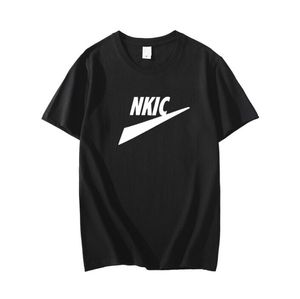 white black Men's T Shirt Cotton Short Sleeve Brand LOGO Print Male Female Tshirts Tees O-Neck Plus Size Tee shirt