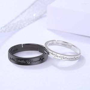 Wedding Rings 2Pcs/set Couple Sun And Moon For Lover Romantic Love Forever Engagement Ring Women Men Valentine'S Day Gift