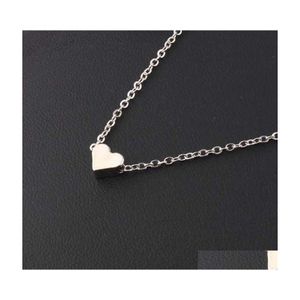 Pendant Necklaces Necklace Trendy Tiny Heart Short Women Gold Plated Chain Lover Lady Girl Gifts Bijoux Beautifly Drop Delivery Jewe Dhuxg