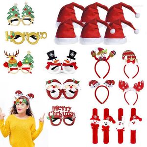 Christmas Decorations Hat Glasses Frames Set Party Supplies Lovely Decoration Santa Hats Headwears