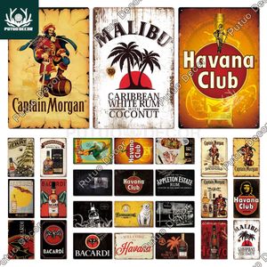 Rum Brand Vintage Metal Signs Tin Signs Captain Morgan Funny Poster Decor for Bar Pub Club Man Cave Beer Wall Decoration Size 30X20cm W01