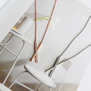 Fint smycken halsband silver guldkedja med hänge set halsband diamanter designer kvinnor par mode bröllop fest tacksägelse Alla hjärtans örhängen