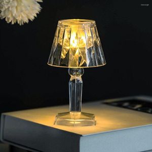 Nocne światła romantyczna lampa stołowa LED Crystal projekcja Diamond Bar Dekoracja domu do dekoracji restauracji Cafe