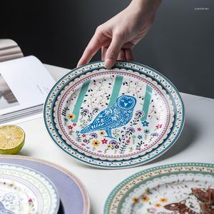 Plates Handmade Cute Birthday Party Kids Bone China Trinket Dish Breakfast Snack Dinner Plate Full Tableware Vajilla