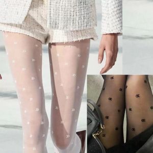 2023 Fashion luxury bottoms sexy tight stockings legging pantyhose woman letter printed flocking stocking anti-hook silk bottoming pantyhoses